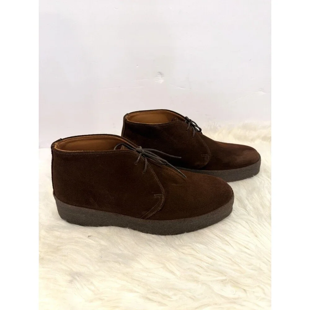 Sanders Hi-Top Chukka Boots Men 7.5 US Playboy Steve McQueen Polo Snuff Suede